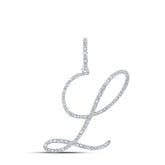 1/2CTW-DIA P1 INITIAL "L" GIFT PENDANT
